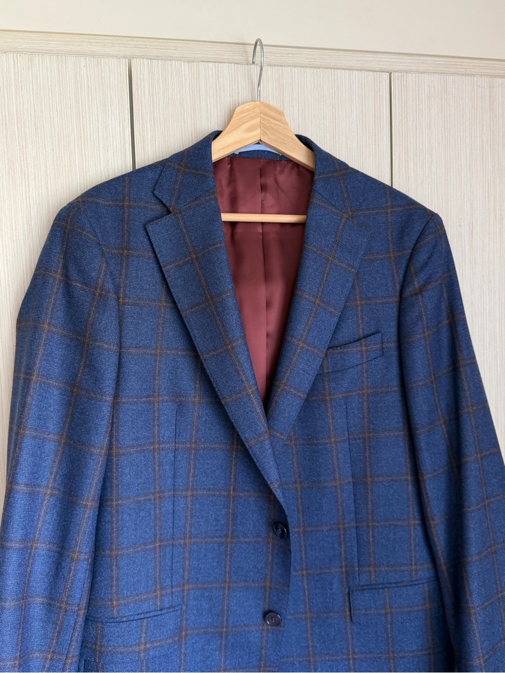 Iannalfo Merino Wool – Zignone Active Stretch Windowpane Blazer 54 EU (44 US)